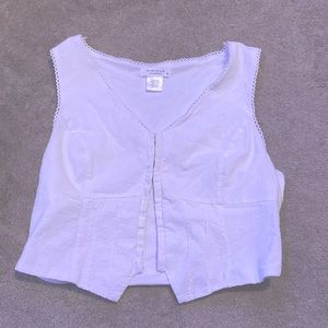 Croped White Corset Top